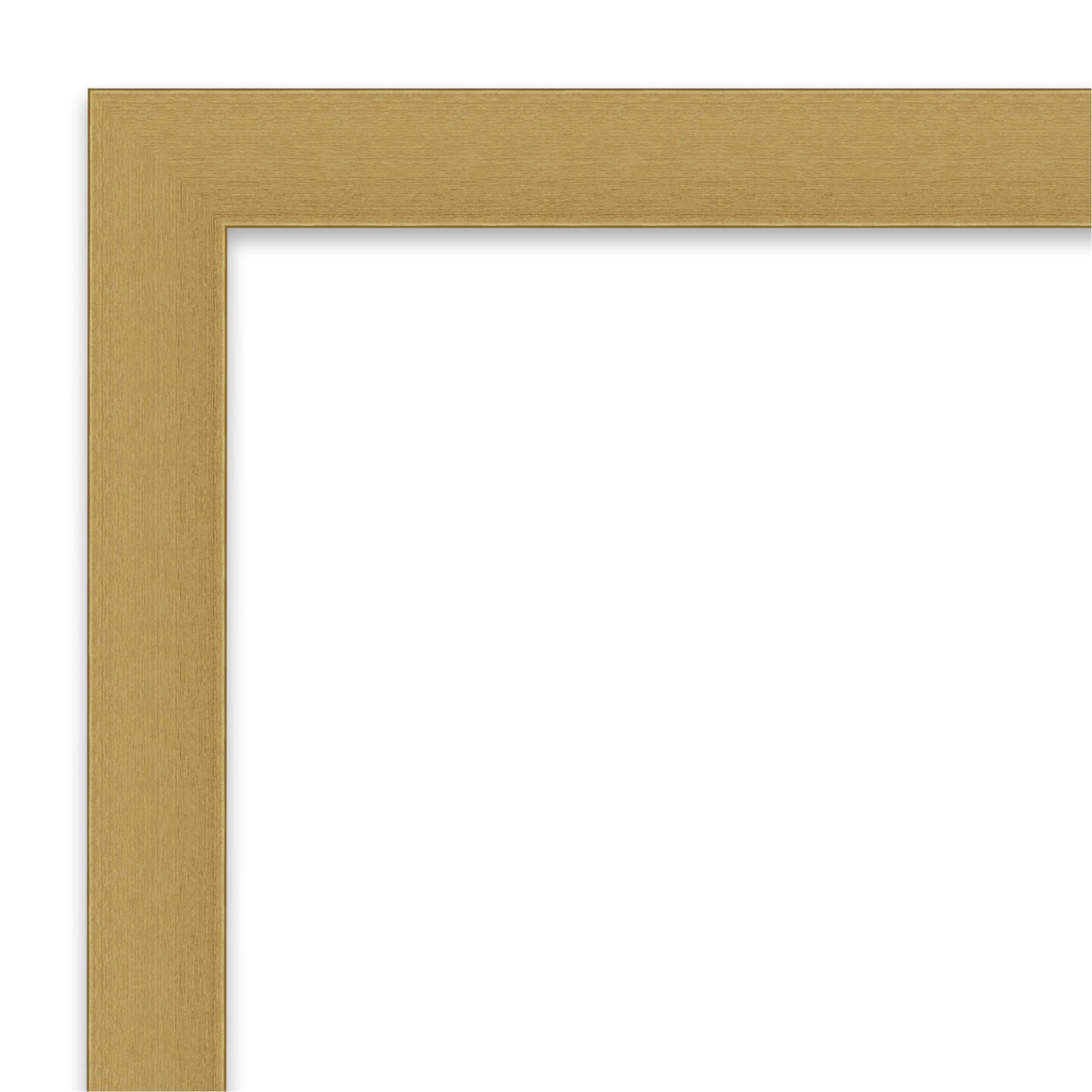 Amanti Art Mirror Makeover Bathroom Mirror Frame Border Kit - Fully Assembled Peel and Stick Frame - Mirror NOT Included - Grace Brushed Gold Trim