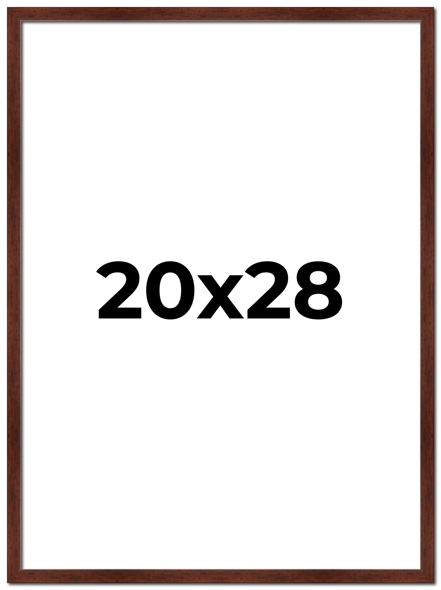 Classic Modern Brown Picture Frame - UV Acrylic, Foam Board Backing, Hanging Hardware