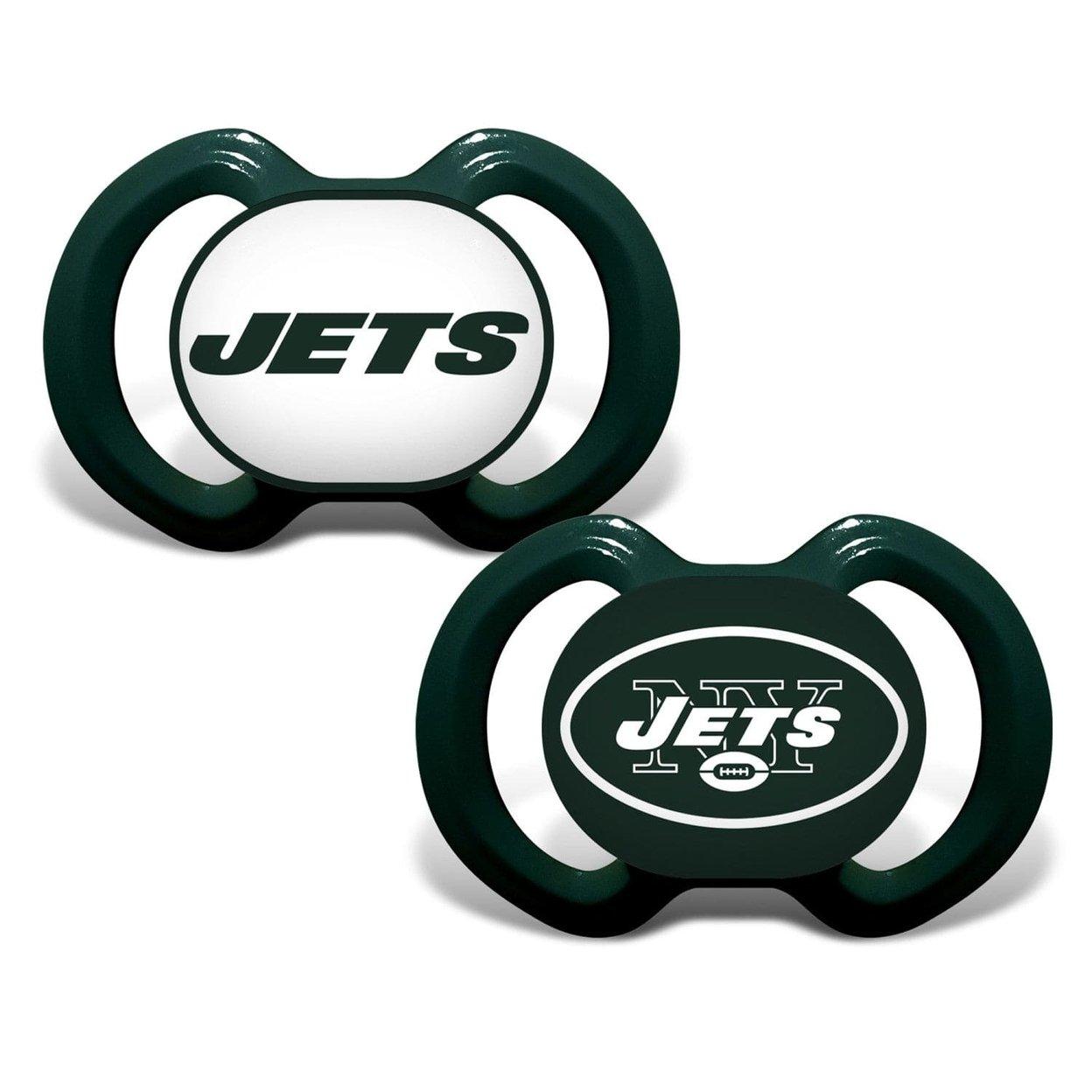 York Jets Pacifier 2-Pack Bpa-Free Orthodontic Silicone Infant Teething Toys