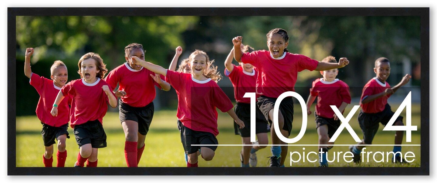 Panoramic Simple Black Picture Frame - UV Acrylic, Foam Board Backing, Hanging Hardware