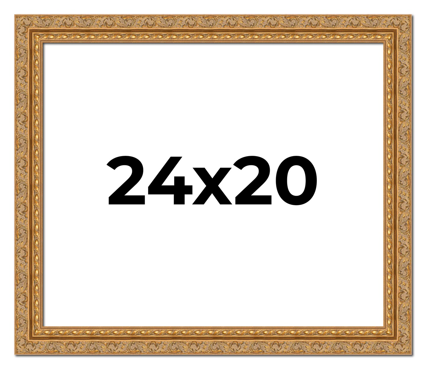 Contemporary Gold Picture Frame - UV Acrylic, Backing Board, Hanging Hardware Included