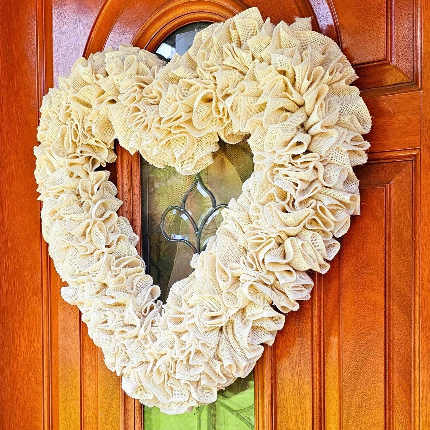 Heart Wreath For Front Door, Double Door, Porch, Indoor Outdoor