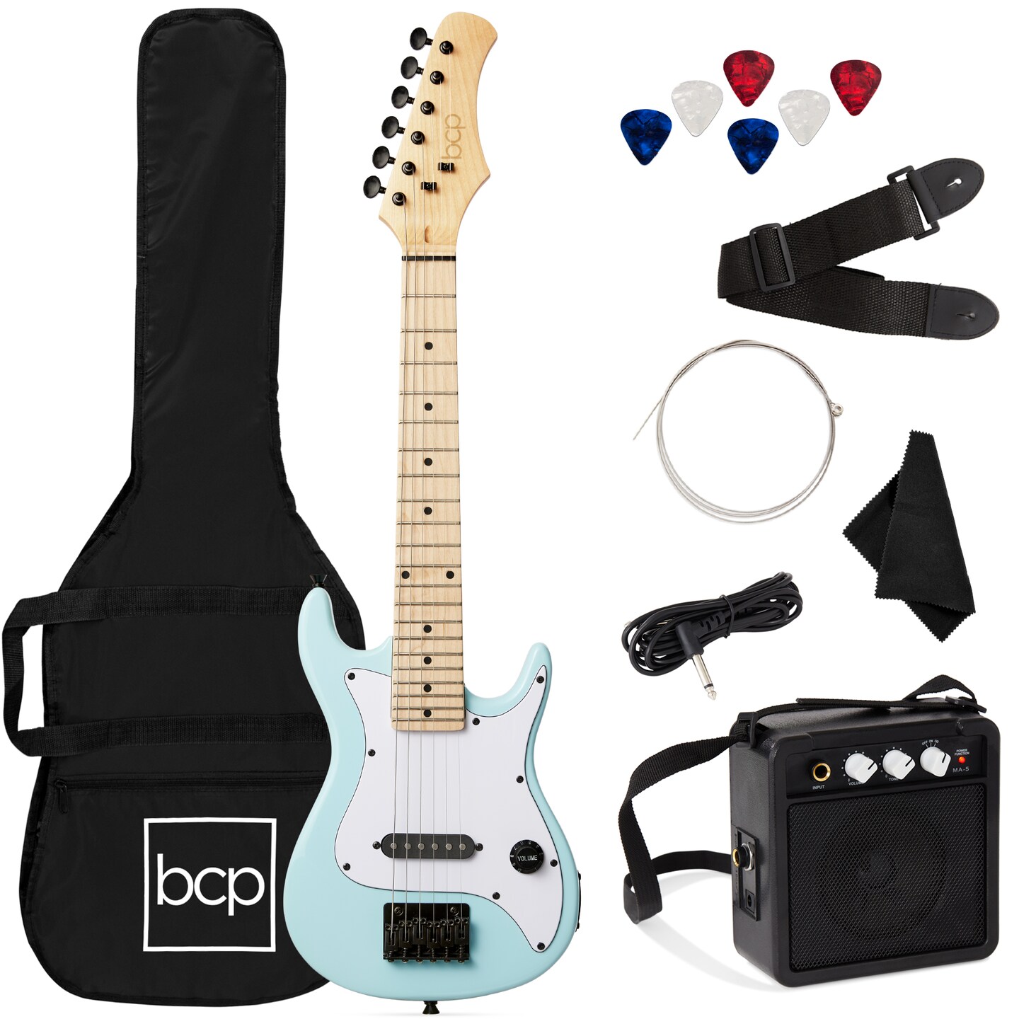 Best Choice Products 30in Kids Electric Guitar Beginner Starter Kit w/ 5W Amplifier, Strap, Case