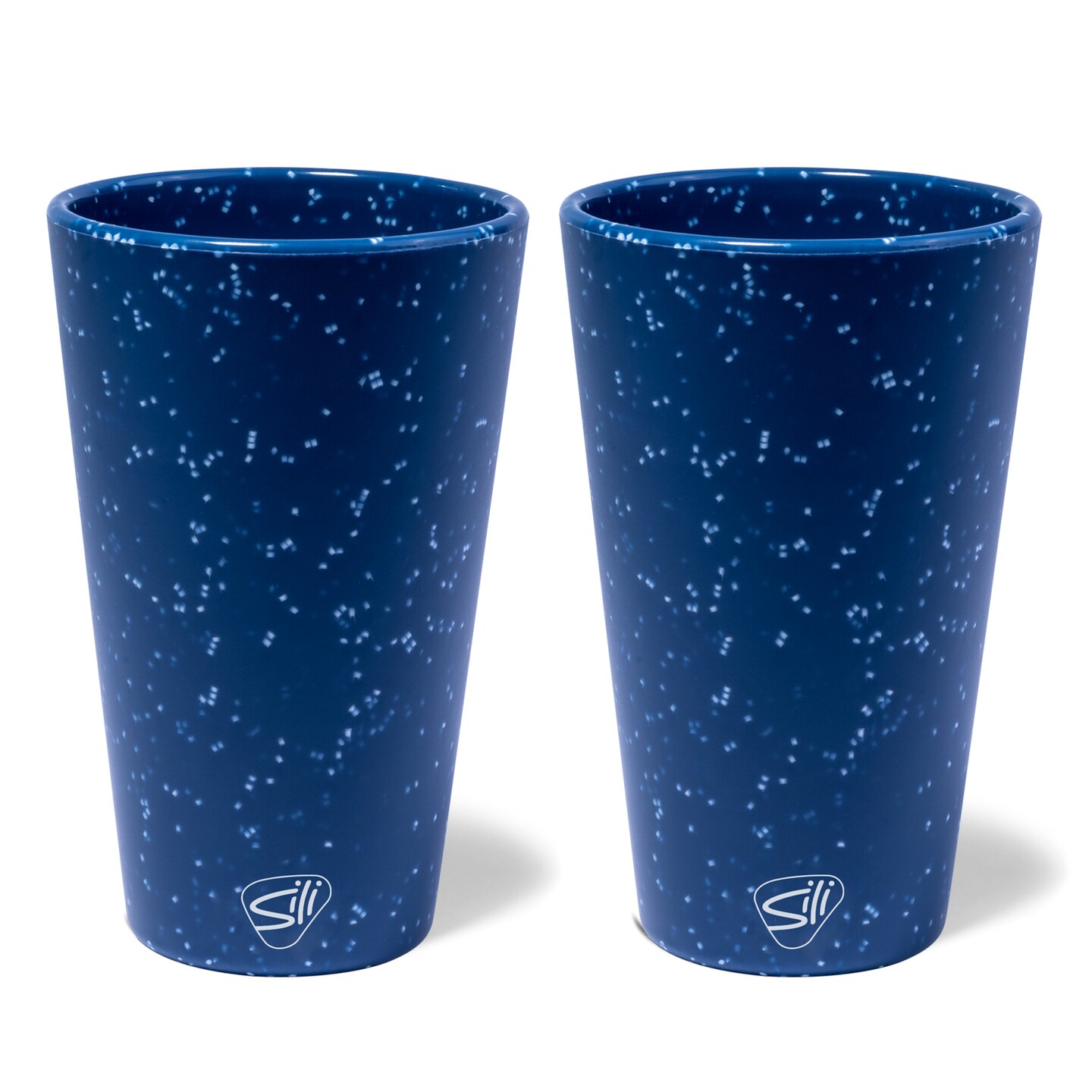 Silipint Silicone Pint Glasses 2 Pack Speckled Blue 16oz