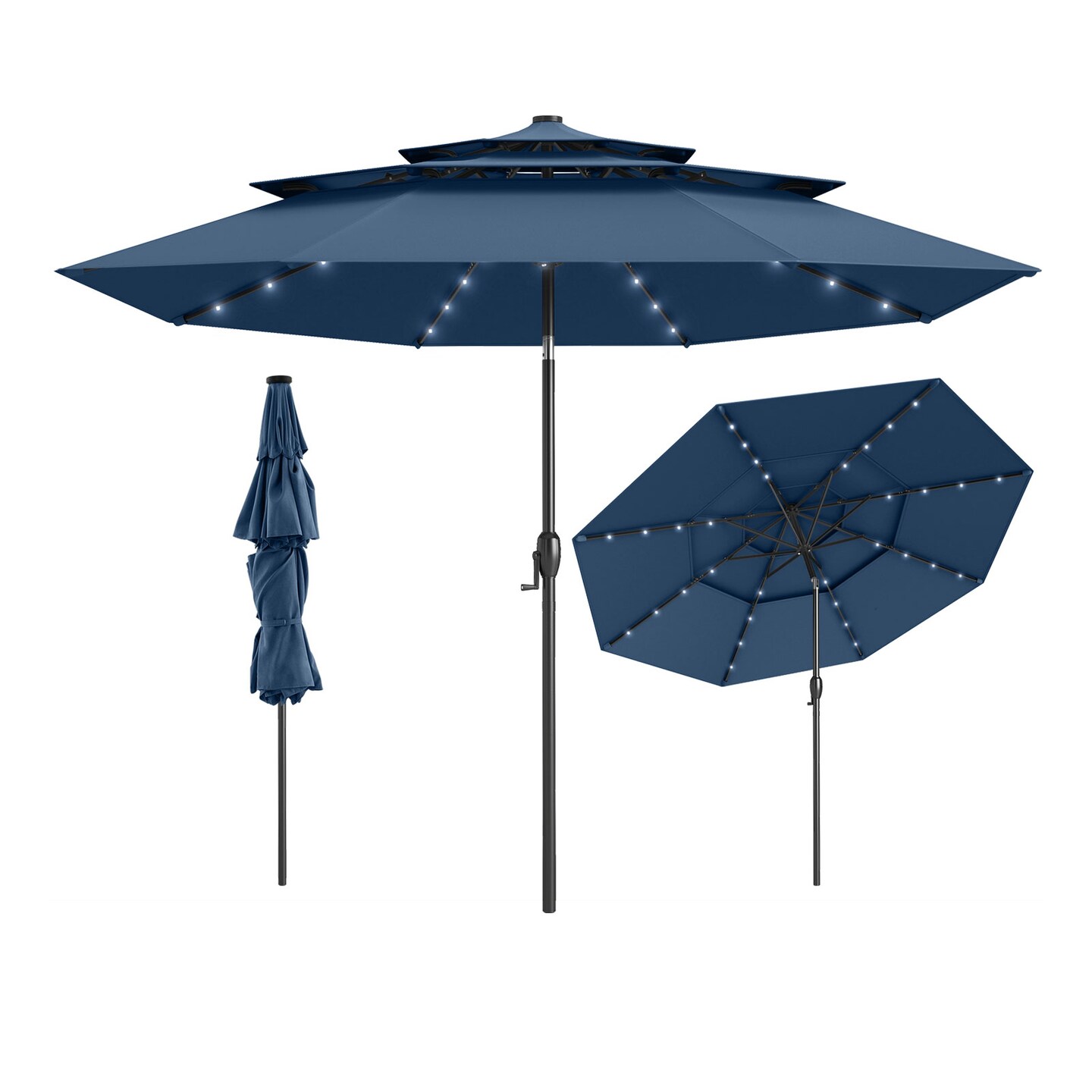 half tilting patio umbrella Easton 9 ft. Aluminum Market Crank Lift with Base Model:CT100HSL 7.3:1 - Left Handed suporte bastões de caminhada Colors Available Our Universe Disney Winnie