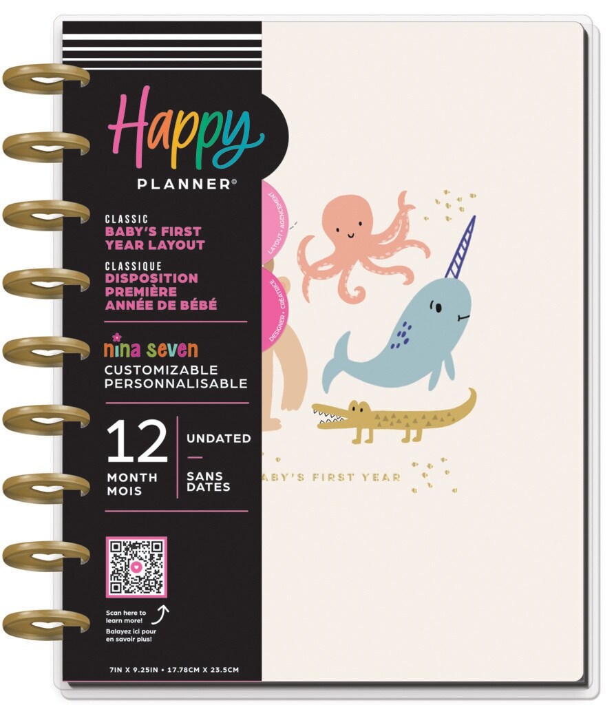 Happy Planner 12-Month Undated Classic Disc Bound Planner-Hello Little One
