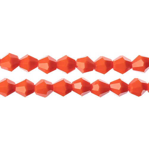 Crystal Lane DIY 2-Strand 7in Opaque Finish Glass Bicone Bead Strands