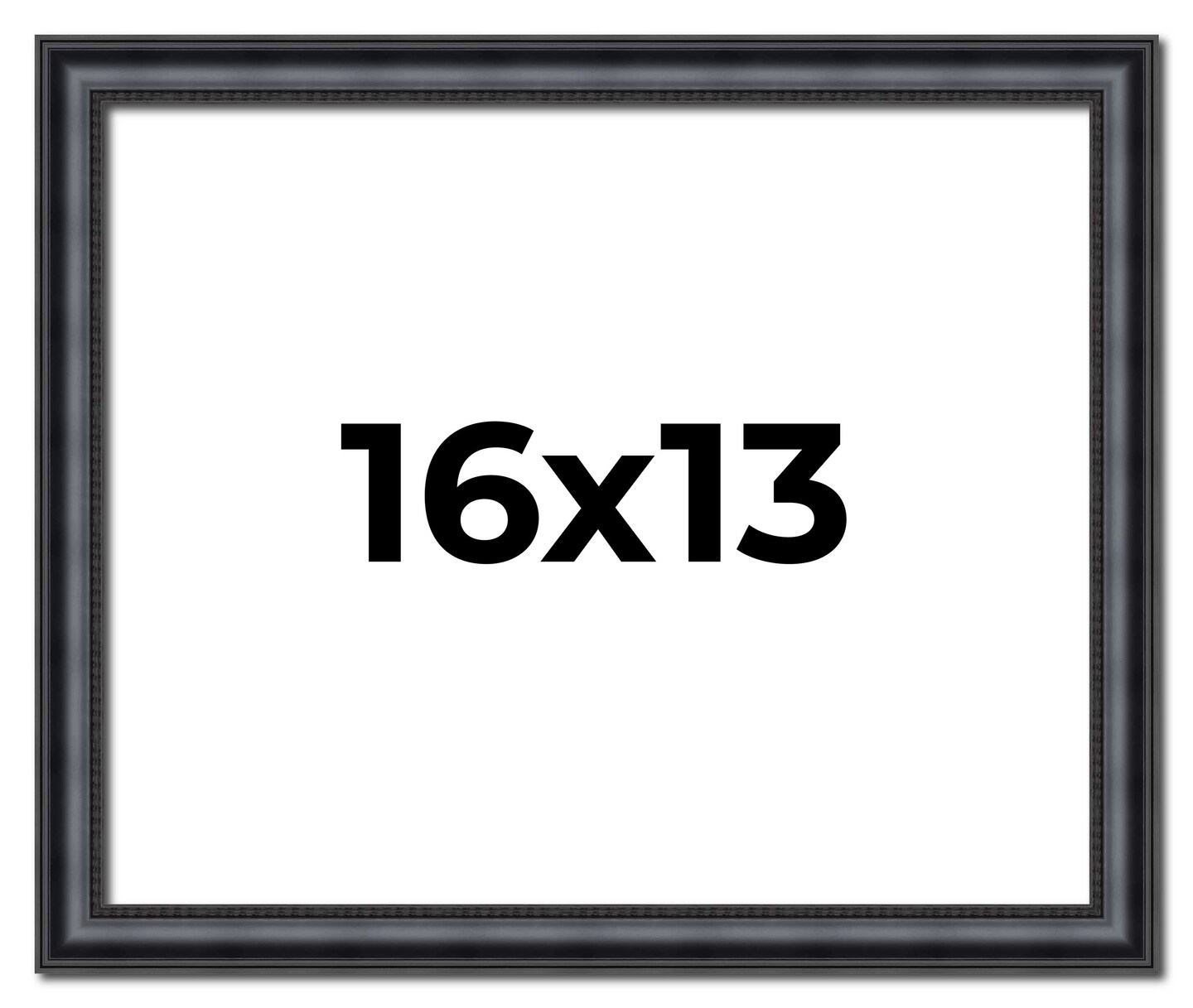 Linear Black Picture Frame - UV Acrylic, Backing Board, Hanging