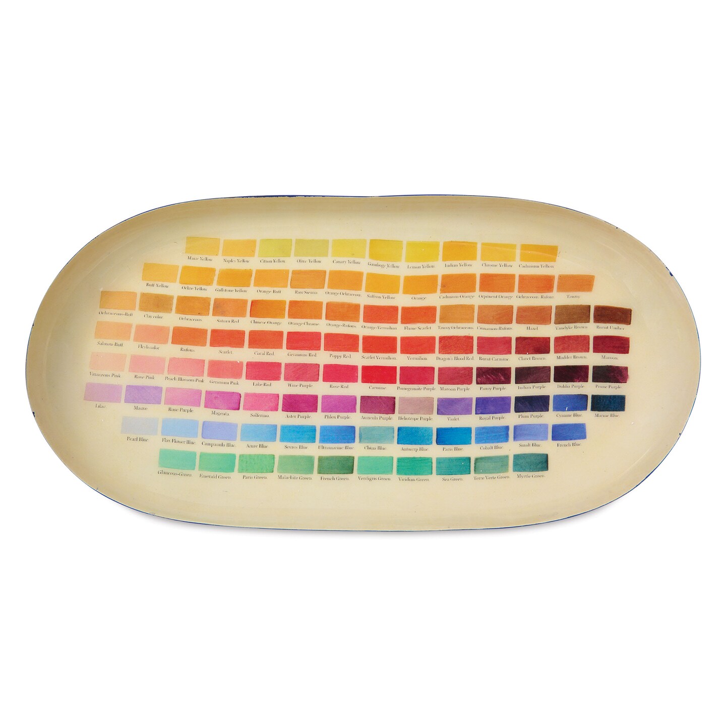 Roomytown Enamel Trays - Nomenclature of Colors, 4-7/10" x 9-4/5" x 3/5"