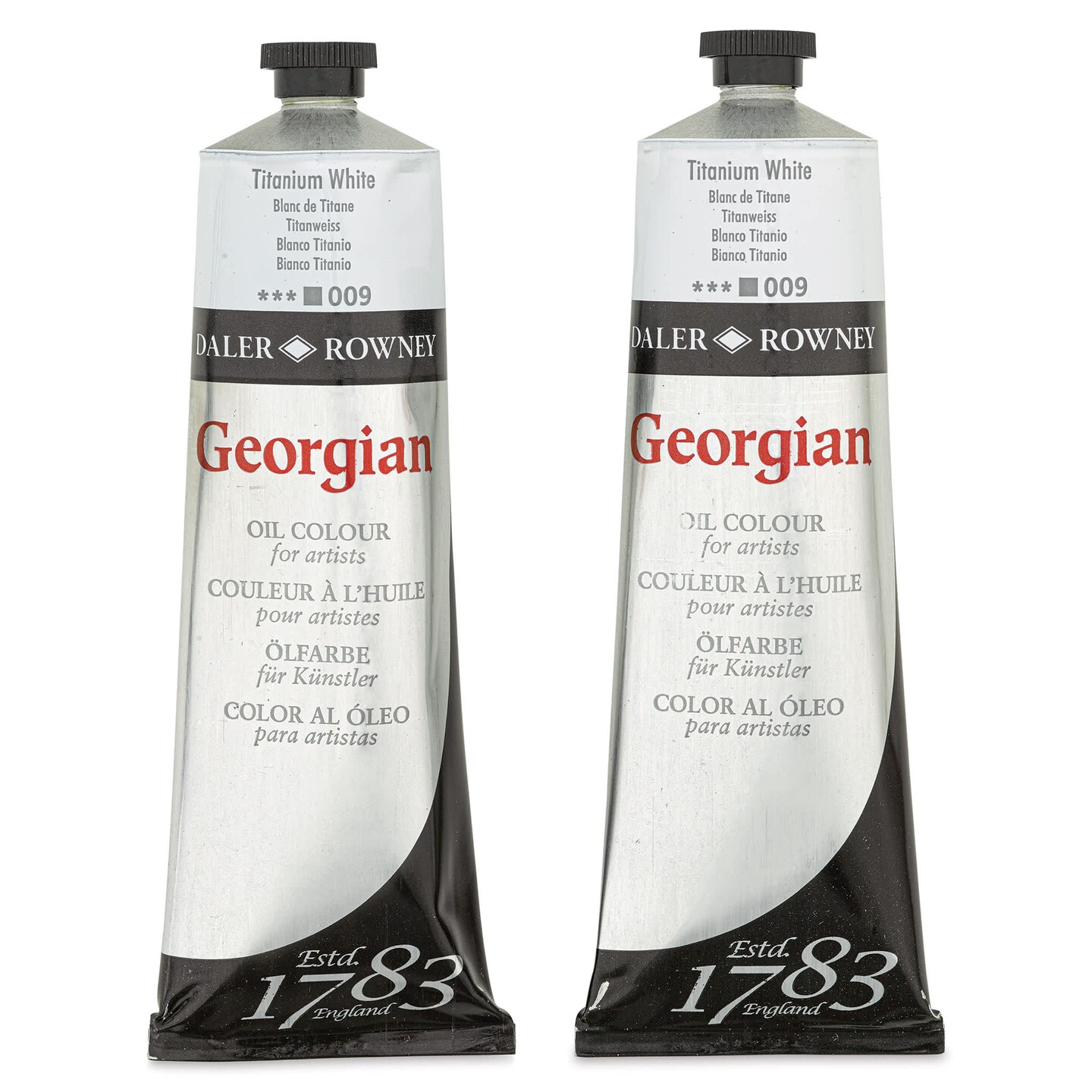 Daler-Rowney Georgian Oil Color - Set of 2, Titanium White, 225 ml tubes