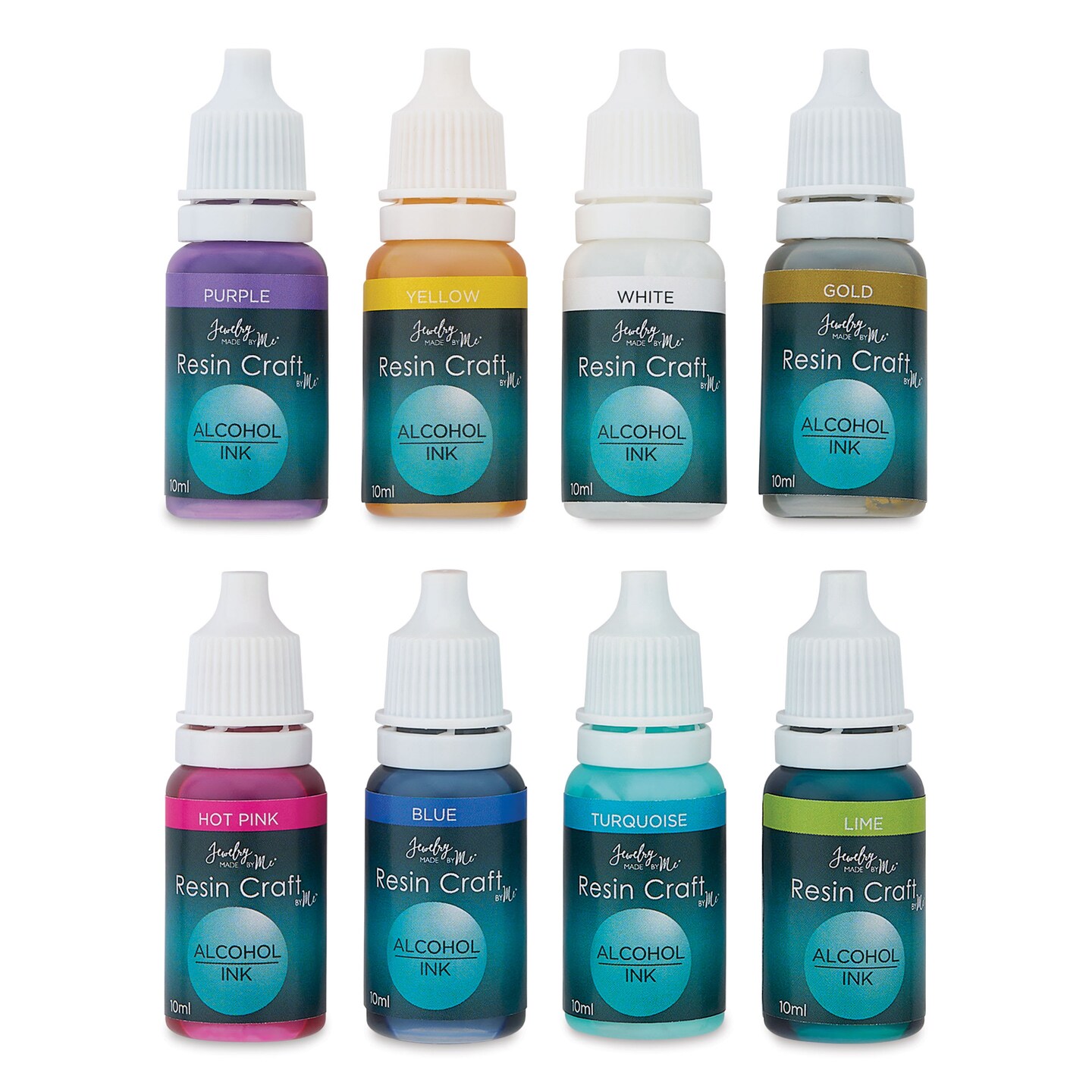Jewelry Made By Me Alcohol Inks - Set of 8, Assorted, 10 ml Bottles
