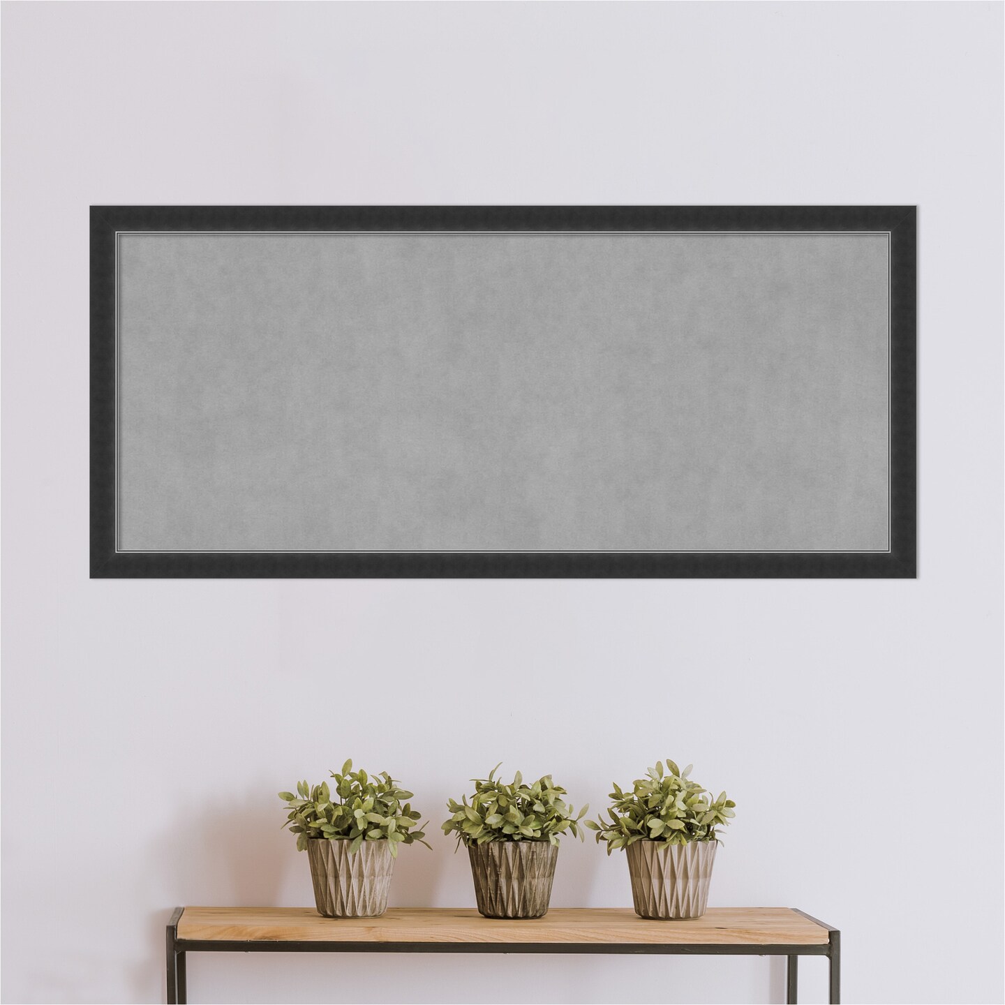 Corvino Black Narrow Wood Framed Magnetic Board