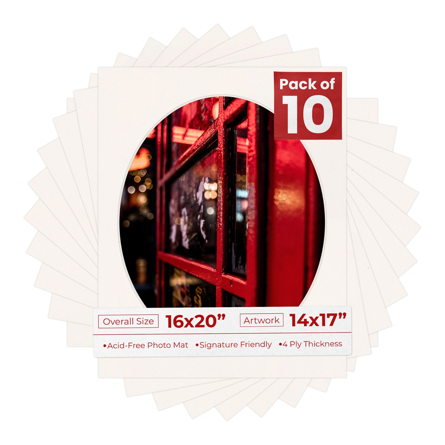 Silver Mist Mat Board for 16x20 Frames - Oval Opening for 14x17 Photos ...
