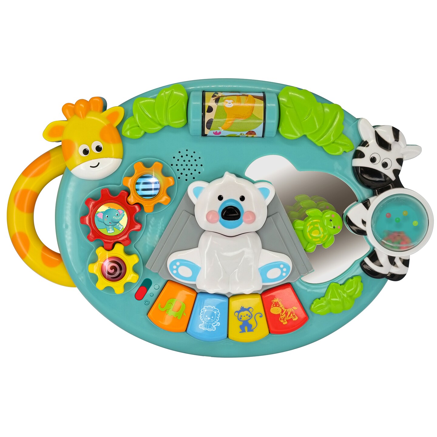 Kiddieland: Activity Center: Jungle Joy - Music &#x26; Animal Themed Interactive Toy, Activities &#x26; Gears, Piano Keys, Finger Exercises, Toddlers Ages 1 +