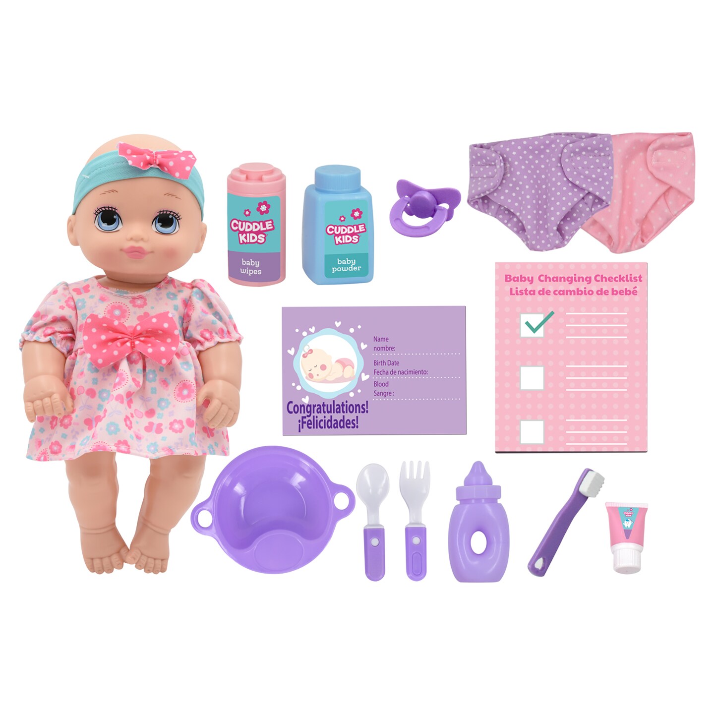 Cuddle Kids: Play All Day - 17 pc 10&#x22; Baby Doll Playset - New Adventures, Children&#x27;s Pretend Play, Ages 2+