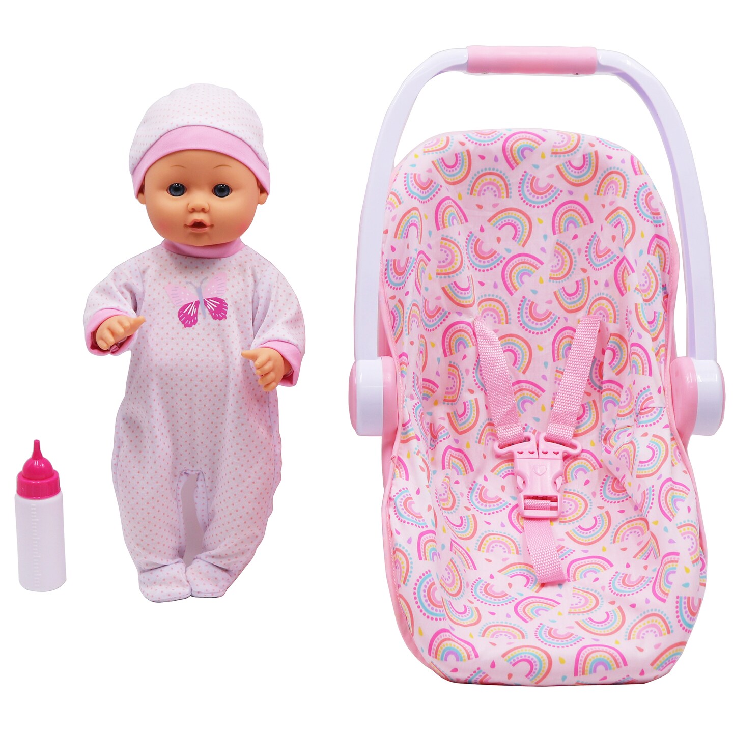 Dream Collection: 16&#x22; Baby Doll With Toy Carrier / Car Seat - Gi-Go Dolls, Kids Playset, Ages 3+