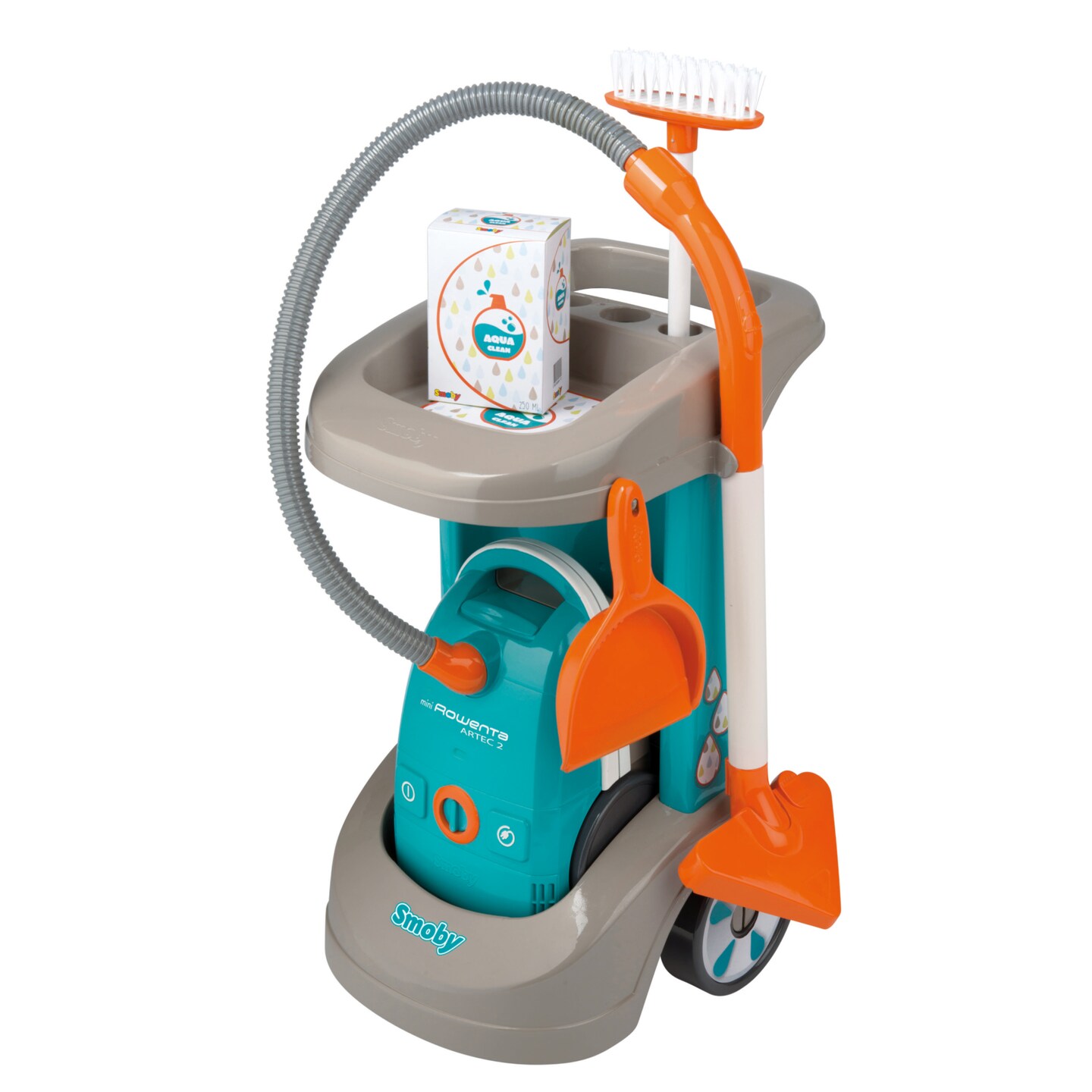 Simba Smoby - Rowenta Cleaning Trolley with Vacuum Cleaner, multi