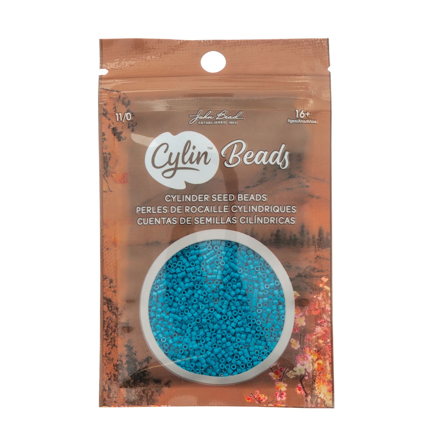 John Bead Opaque Finish Cylin Beads 11/0 Glass Cylindrical Seed Beads, 25g