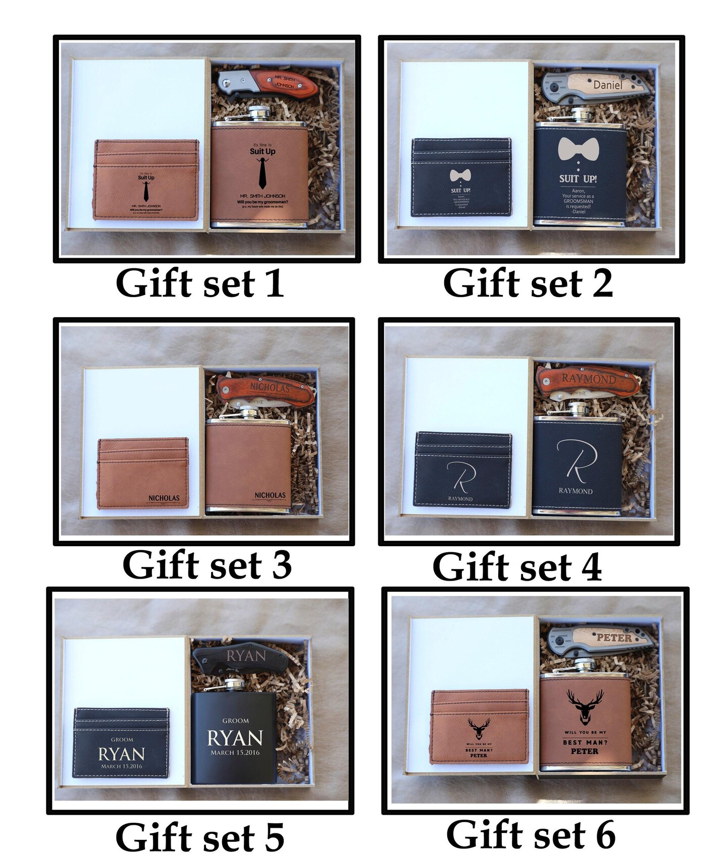 Best Man Gift set, Groomsman Gift box,Engraved Gift set,Personalized Groomsman Gift,Father of the bride box set,Father of the groom box set, product 2