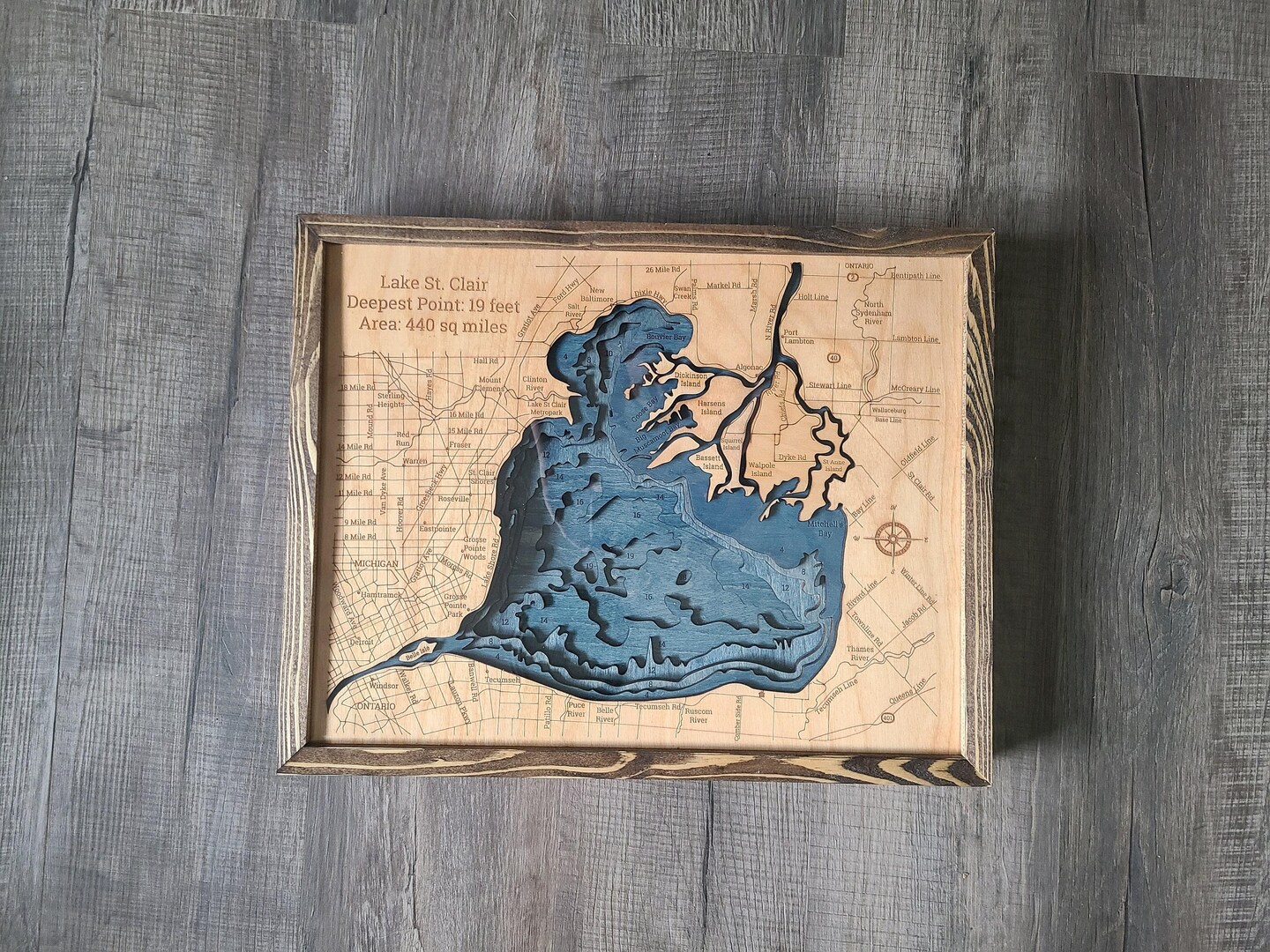 Lake St Clair 3d Wood Map MakerPlace - 5764953280847589200 