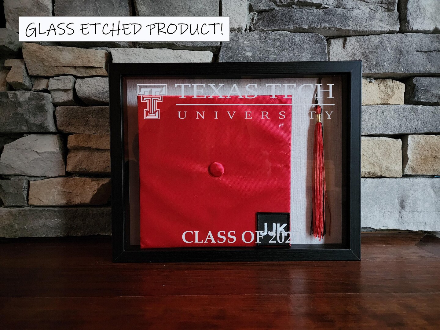 Graduation Cap Tassel Shadowbox, ANY SCHOOL or UNIVERSITY, Etched ...