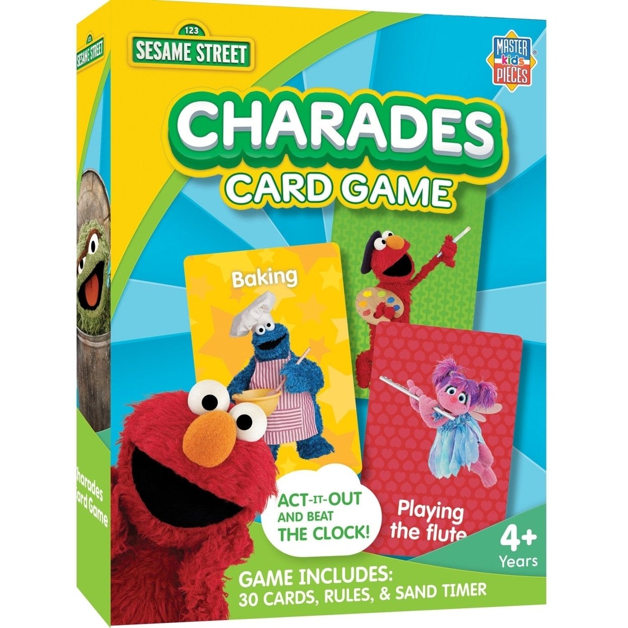 Sesame Street Charades Card Game Family Fun 2+ Players Ages 4+ Masterpieces