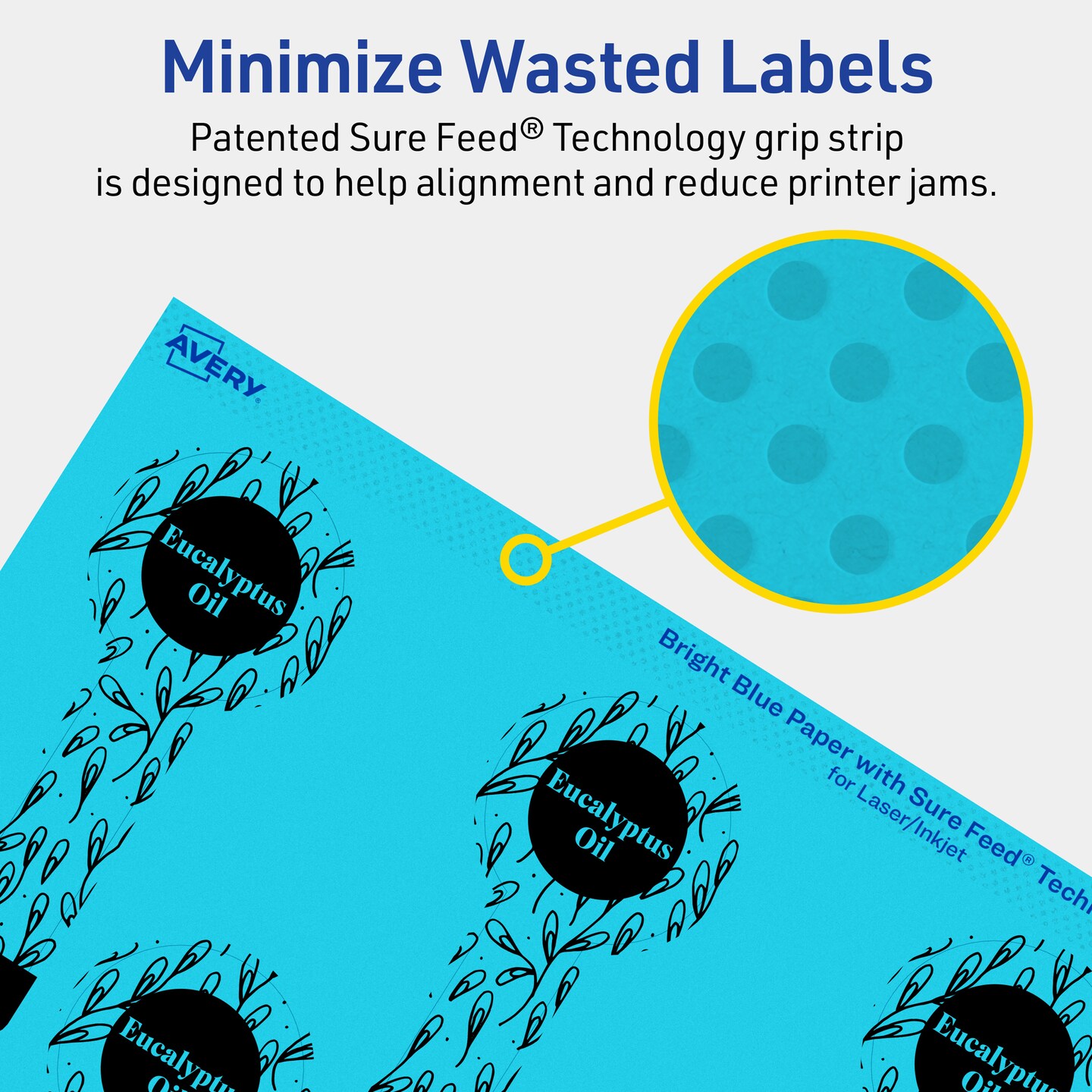 Avery Bright Blue Paper Labels, 1.5&#x22; x 4&#x22; Lollipop