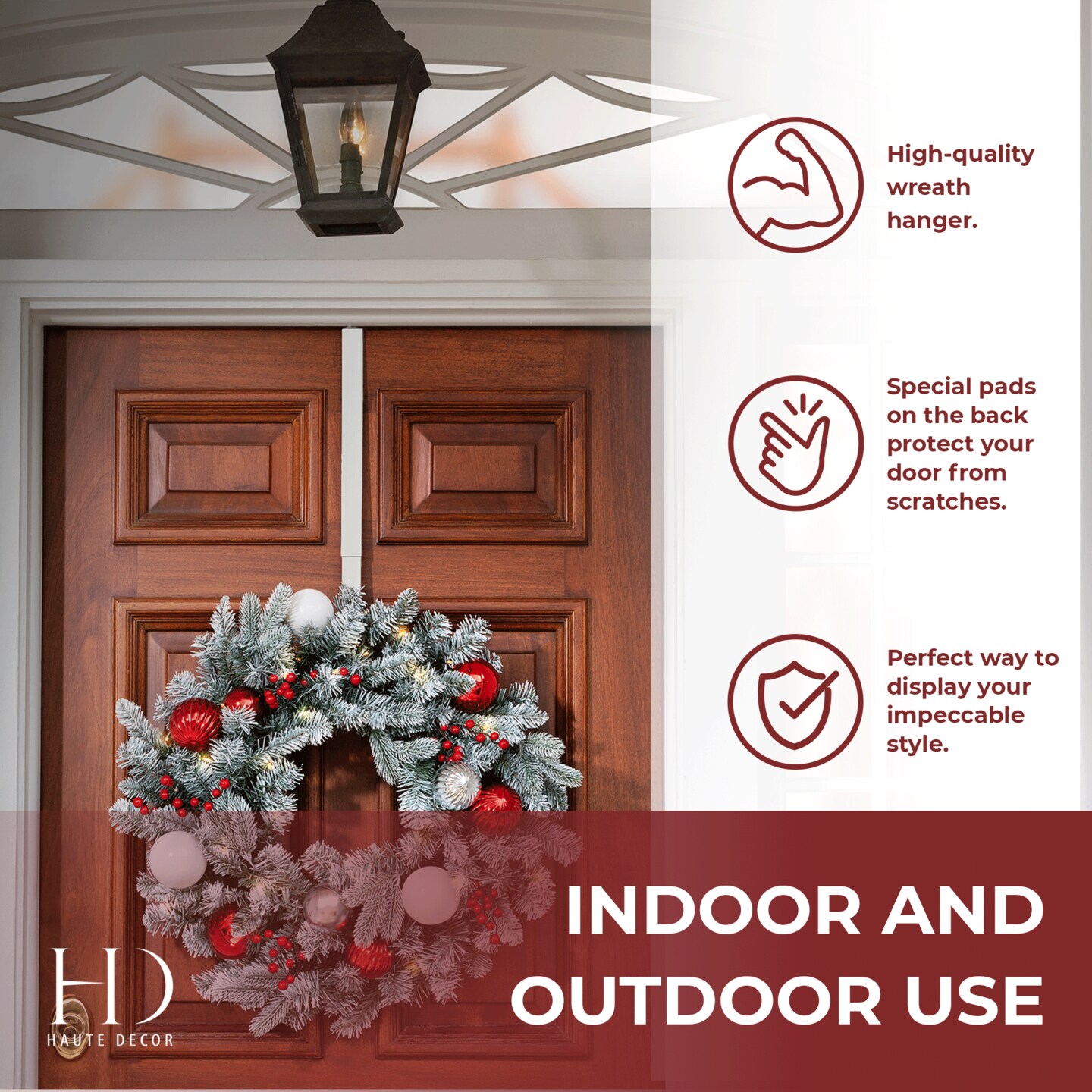 Haute Decor Adjustable Length Wreath Hanger - 20 Lb. Capacity