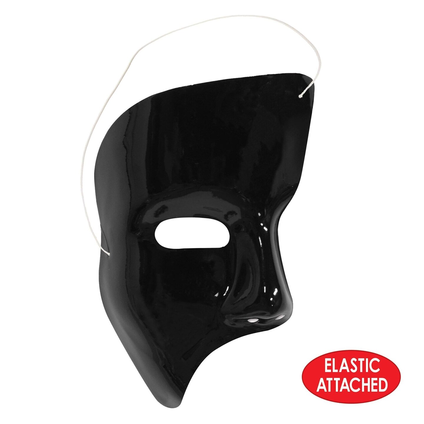 24 Pack Beistle Mardi Gras Phantom Mask - black
