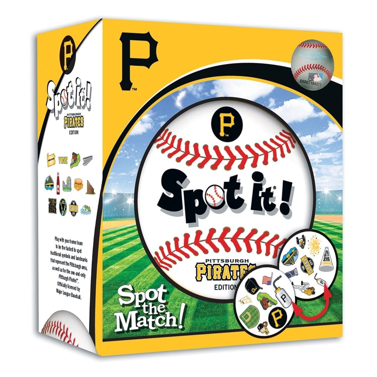 Pittsburgh Pirates Spot It Card Game Mlb Family Fun 55 Cards Ages 7 And Up
