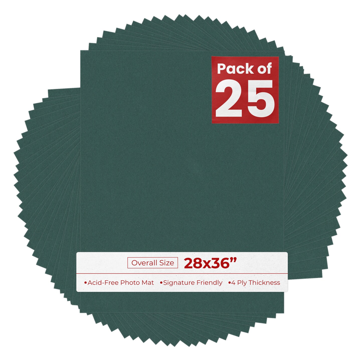 Forest Green 28x36 Uncut Mat Board - Blank Sheets, No Opening, Color ...
