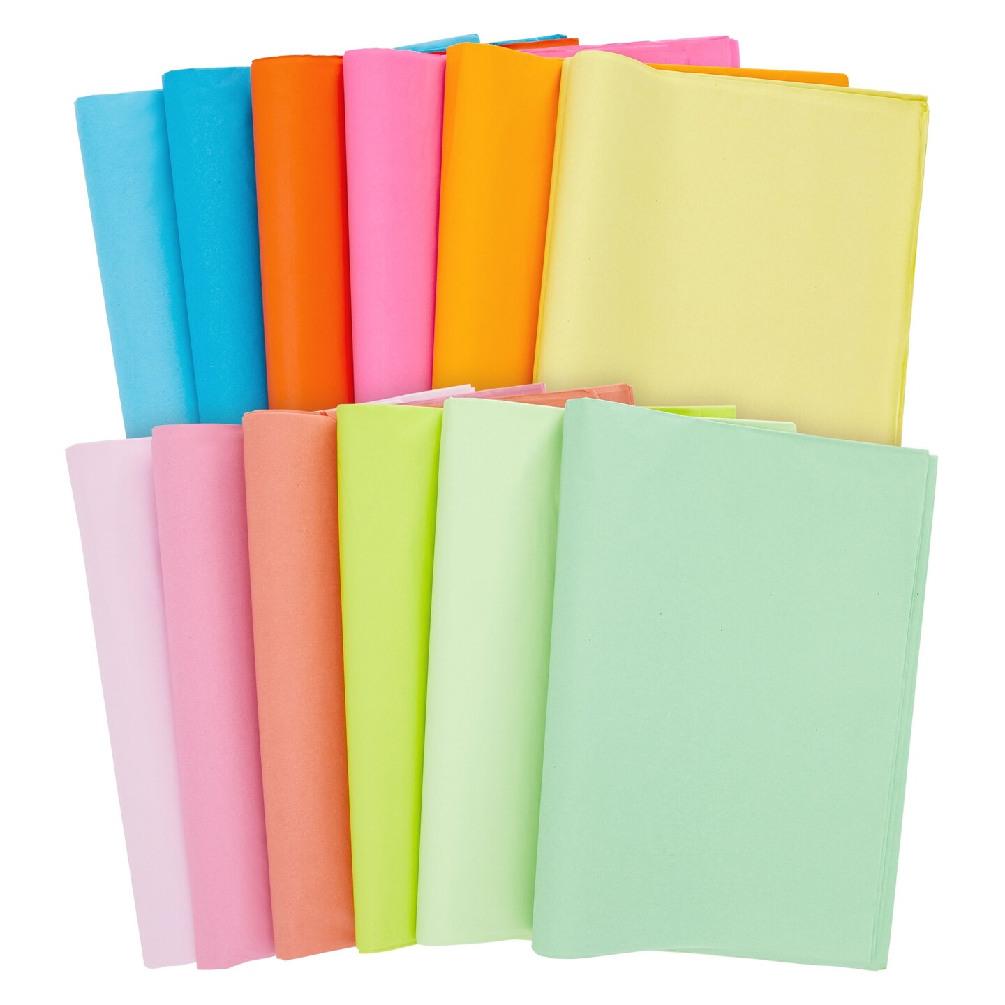 180 Sheets Pastel Rainbow Tissue Paper for Gift Wrapping Bags for Holidays, Art Crafts, 12 Assorted Colors, 20 x 26 Inches