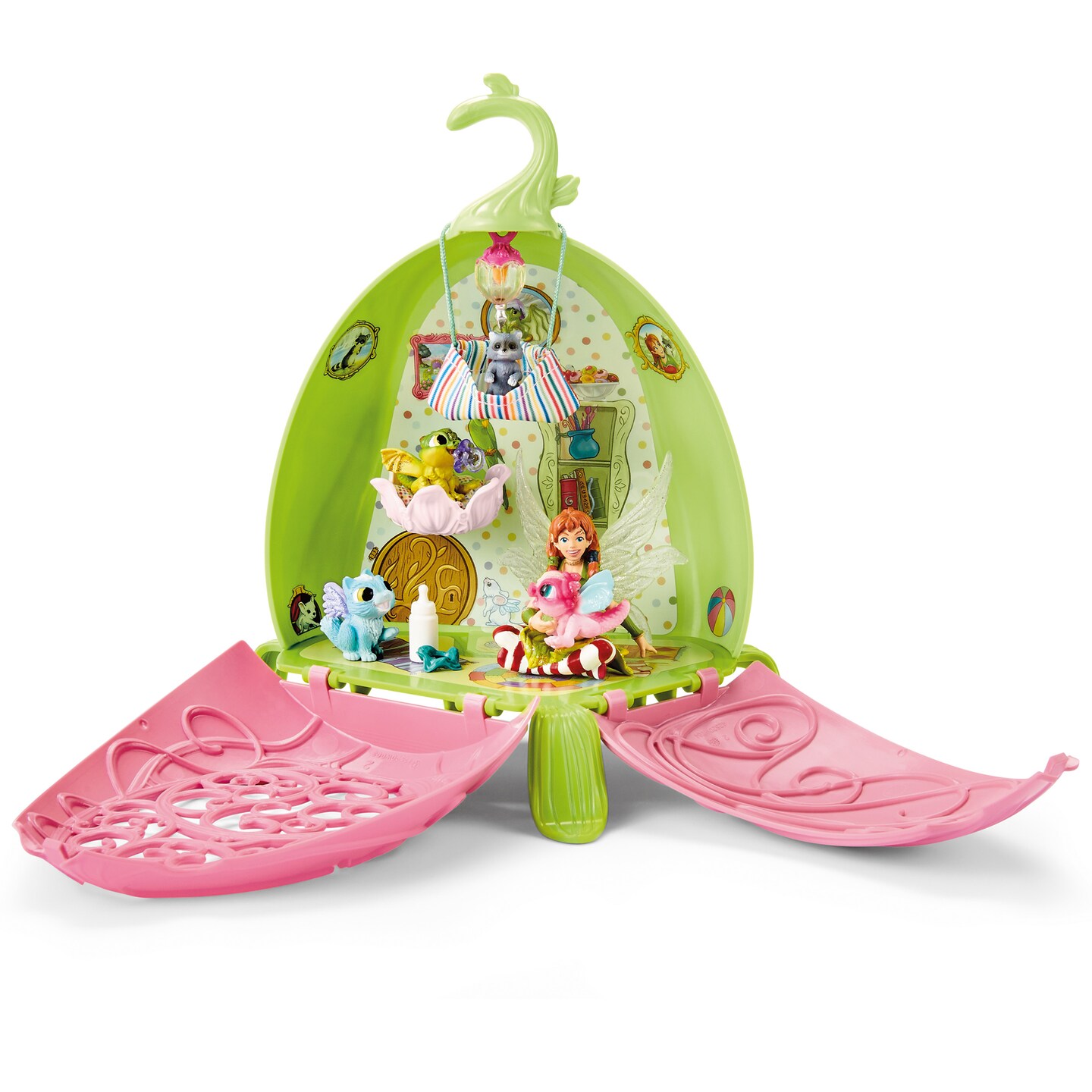 Schleich Bayala: Fairy Marween&#x27;s Animal Nursey - 19pc Playset, Fairy &#x26; Baby Dragon Figurines, Accessories, Magical Fantasy Collectible Toy, Kid Age 5+