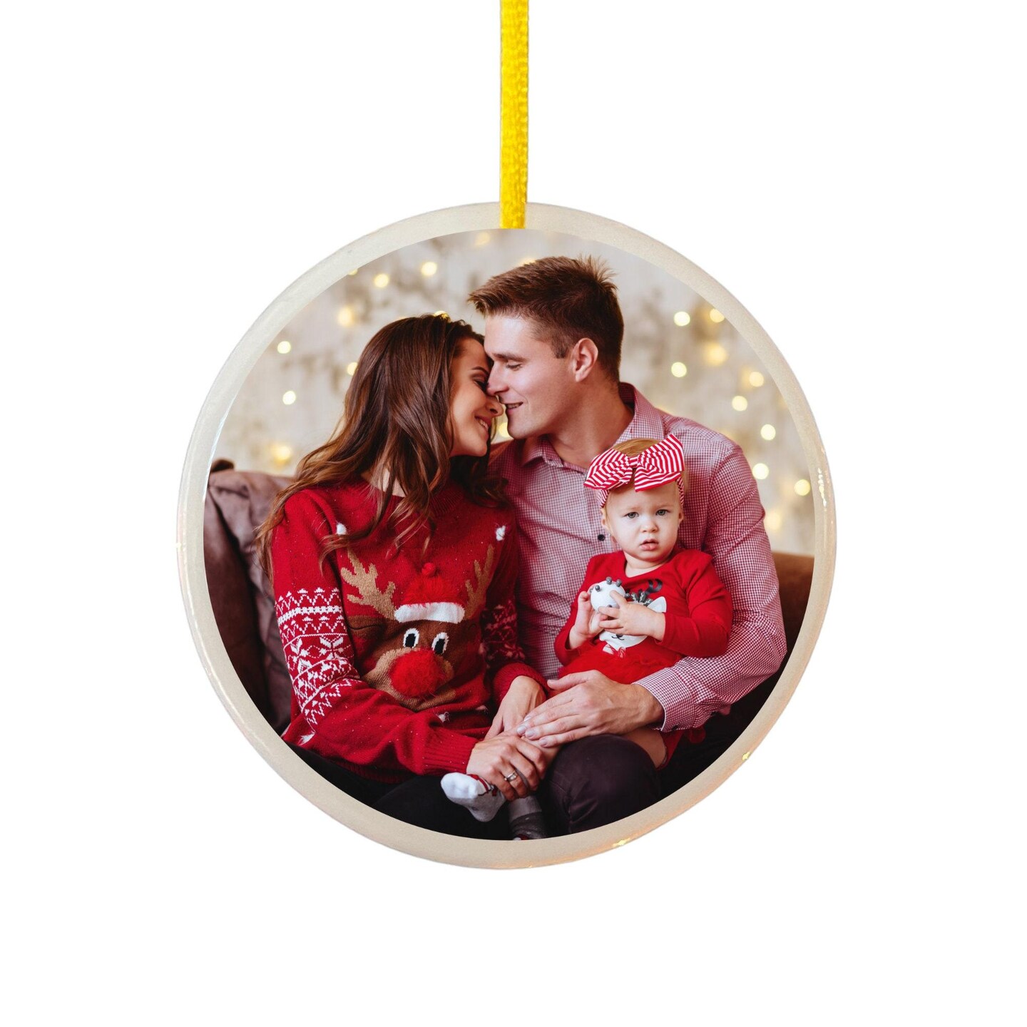 Custom Photo Christmas Ornament, Family Picture Ornament, Personalized Ornament, Custom Ceramic Ornament, Family Christmas Gift, Tree hanger product 6