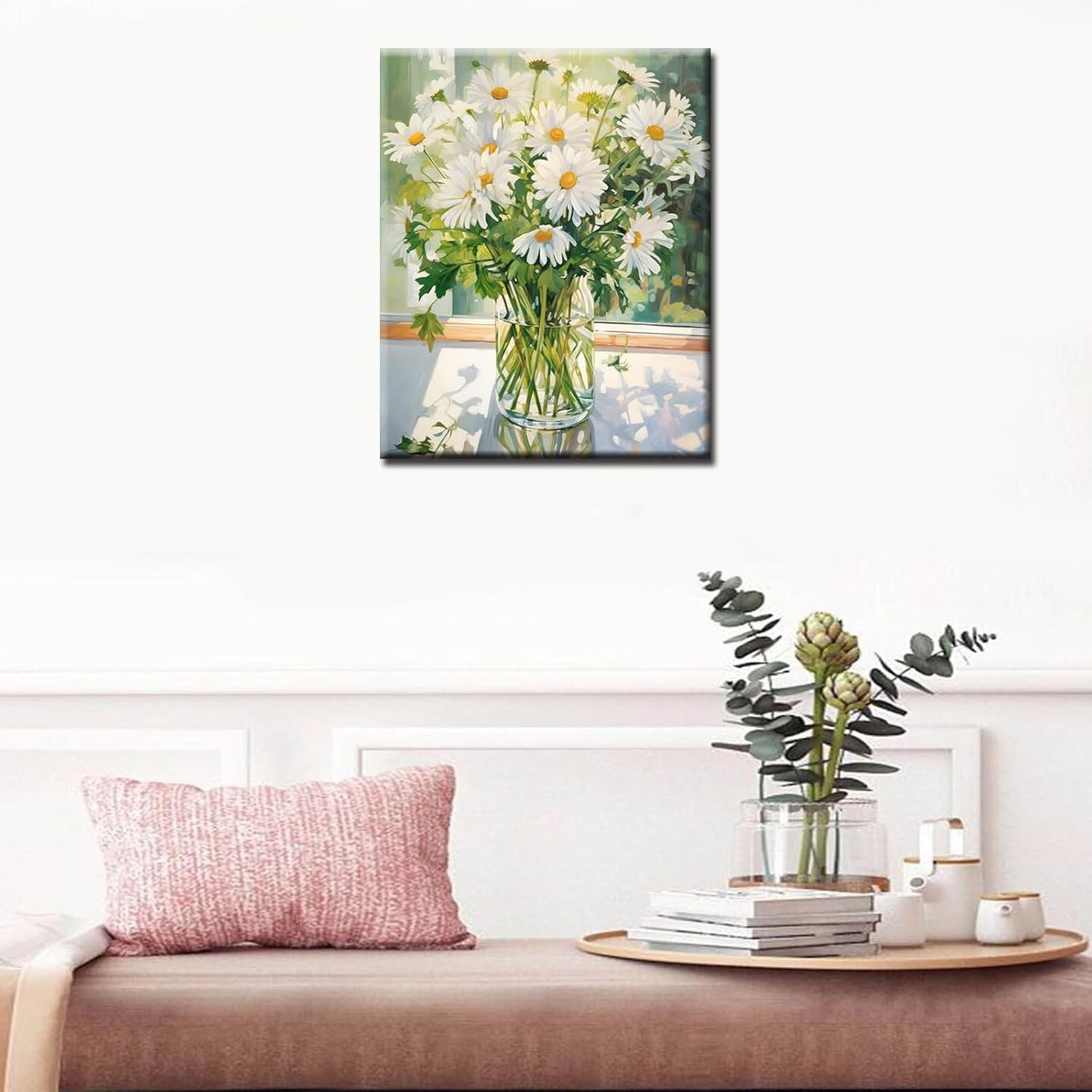 White Daisy DIY Paint by Numbers