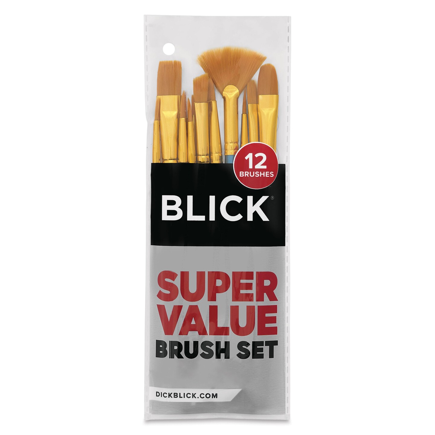 Blick Super Value Golden Taklon Brush Set - Assorted Brushes, Set of 120