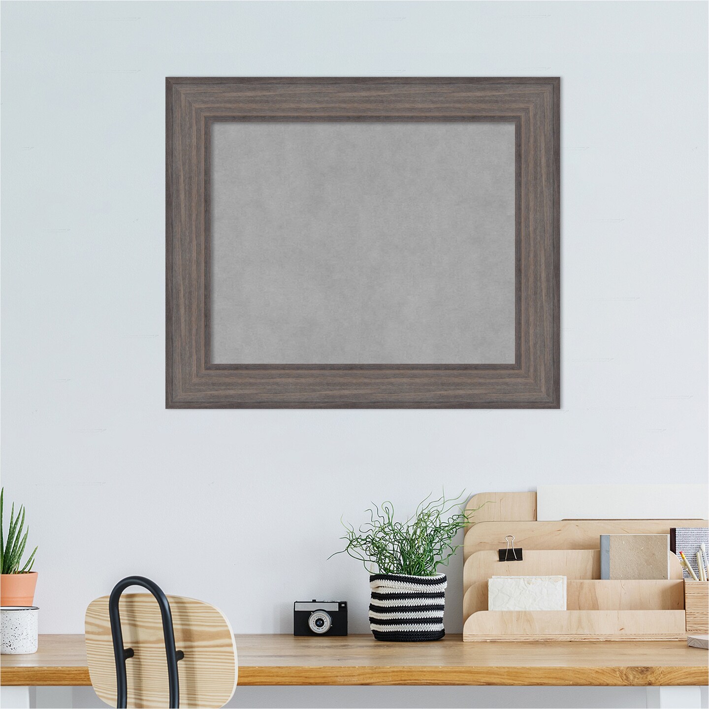 Country Barnwood Wood Framed Magnetic Board