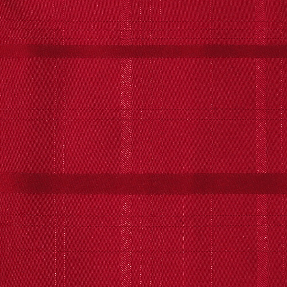 Threadmade Home Elegance Plaid Jacquard Tablecloth, Poinsettia Red - 52"W x 70"L