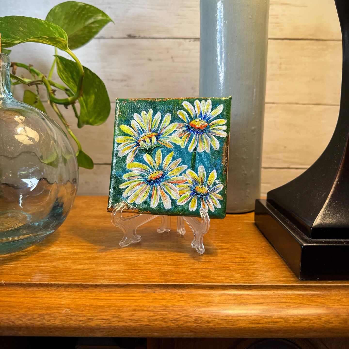 DIK103 真作保証 Mary フラワー キャンバスに油彩 ギャランティ付き DIK103 真作保証 Mary フラワー キャンバスに油彩 ギャランティ付き