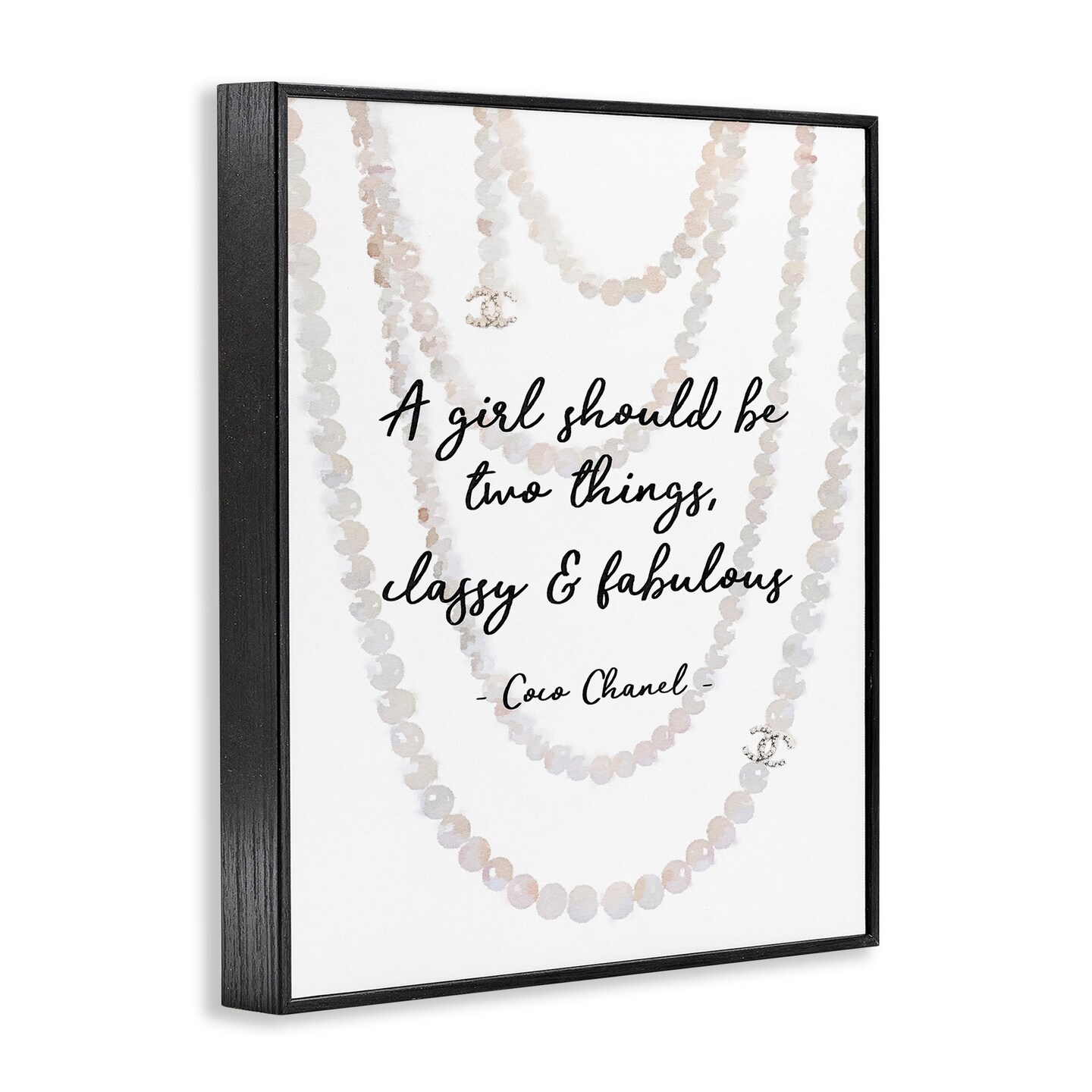 Stupell Industries Classy &#x26; Fabulous Fashion Quote Framed Giclee Art