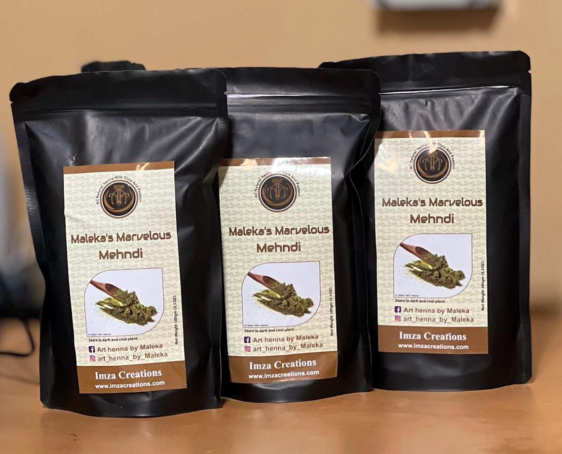 Maleka's Marvelous 5x Sifted Mehndi Powder, Bridal, Organic, Raj Sojat ...