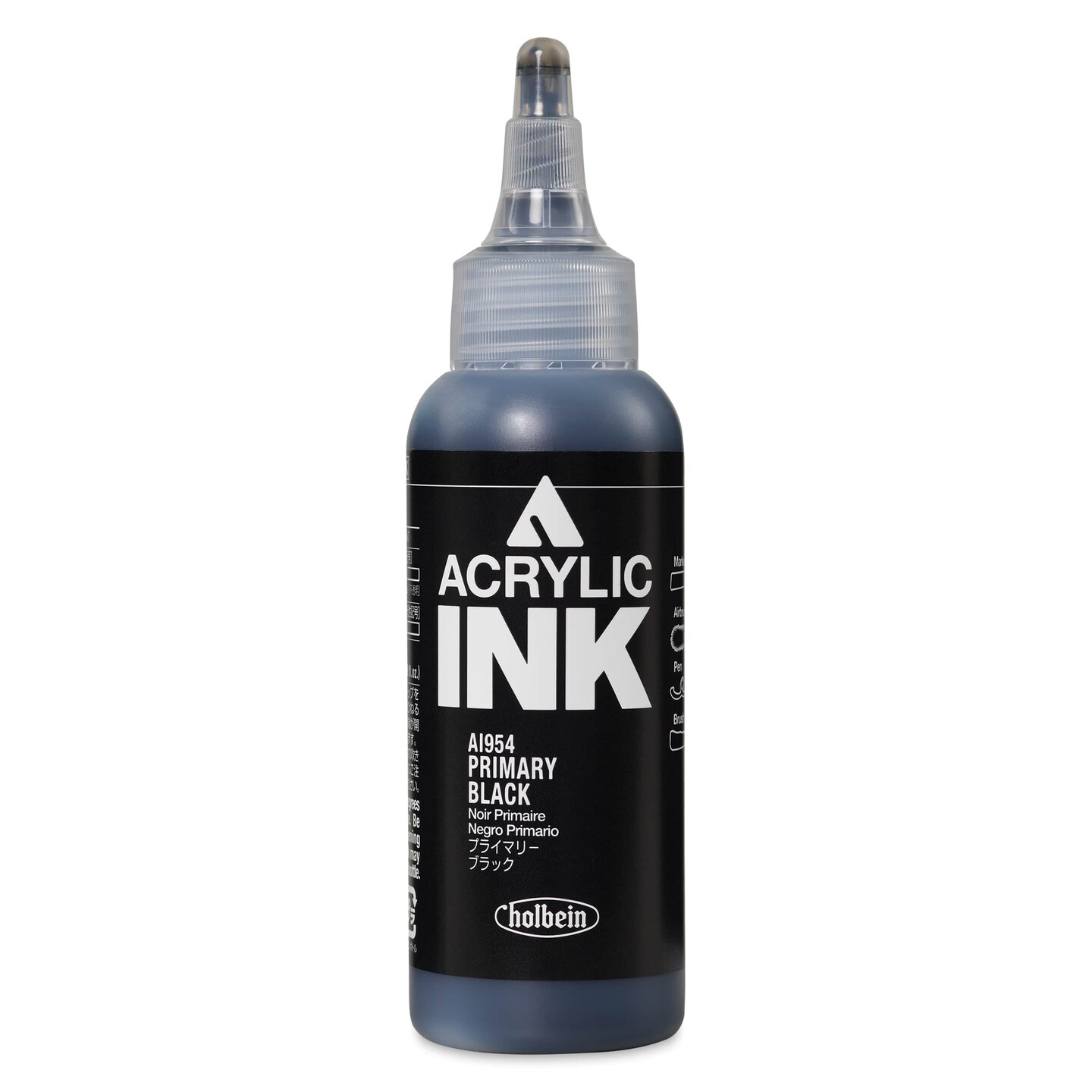 Holbein Acrylic Ink - Primary Black, 100 ml