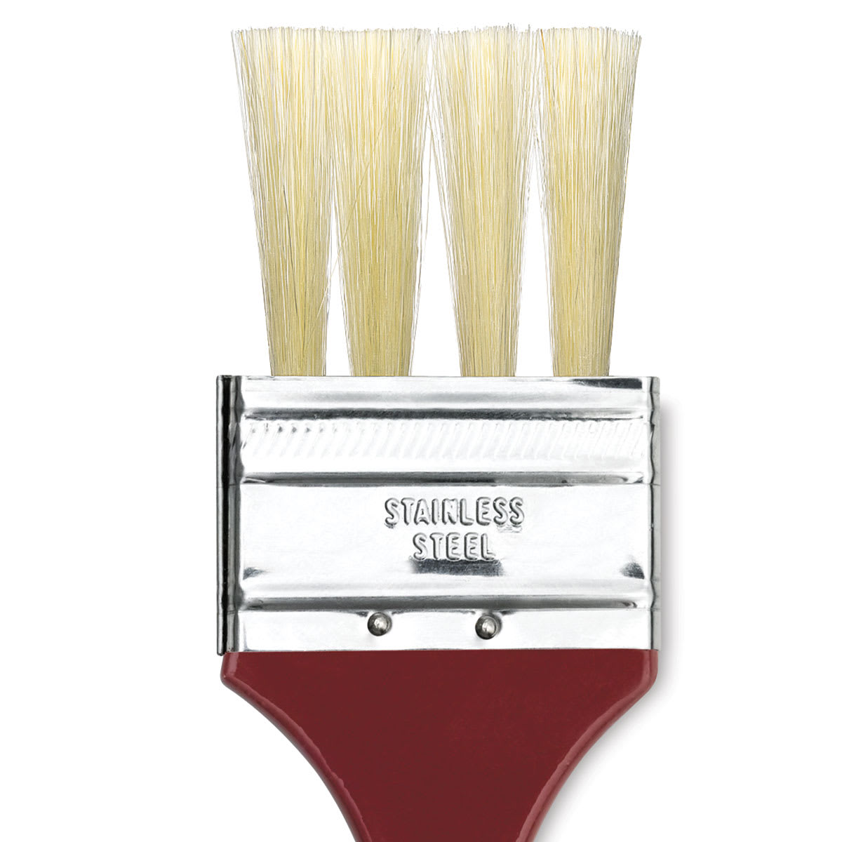 Dynasty Red-Letter White Bristle Brush - Soft Grainer Flat, Long Handle