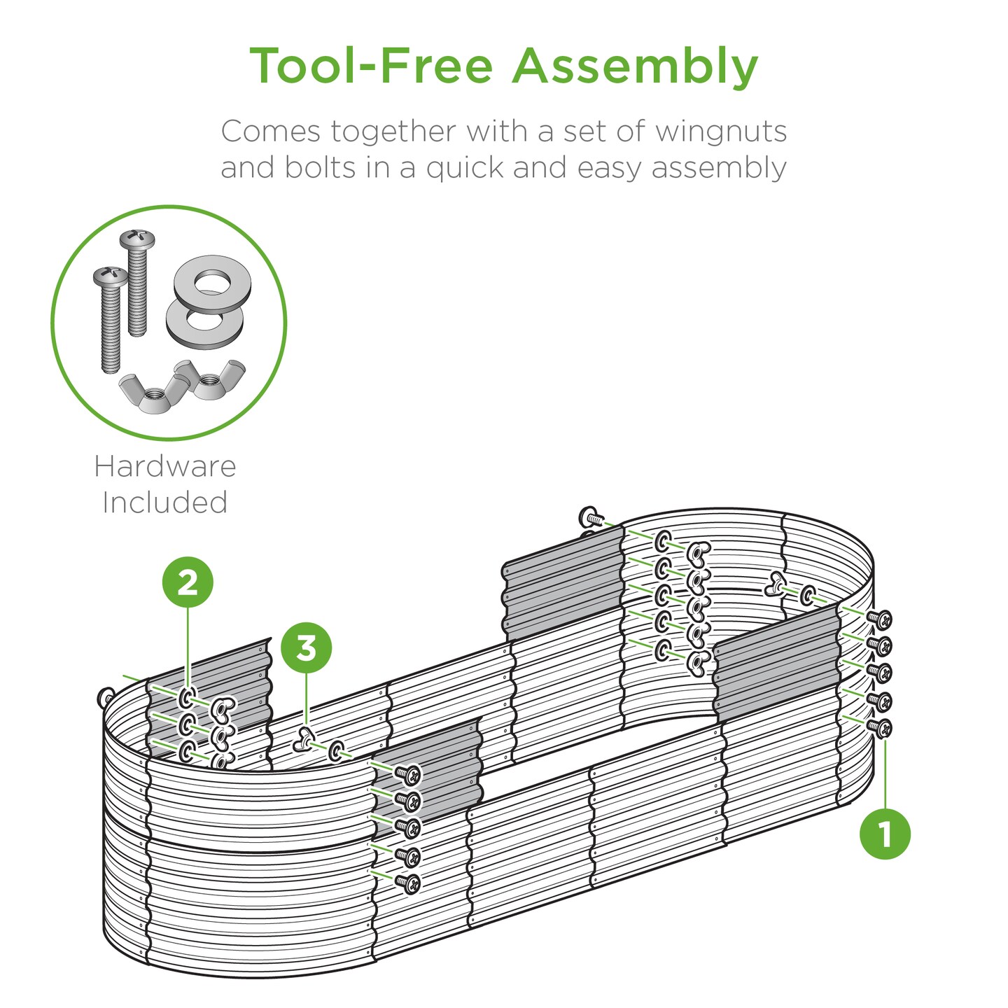 Best Choice Products 8x2x2ft Metal Raised Garden Bed, Oval Outdoor Planter Box w/ 4 Support Bars