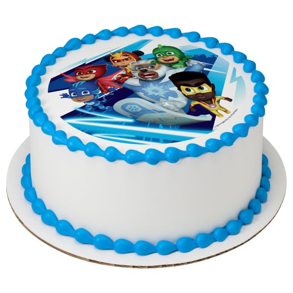 PJ Masks Heroes Rule PhotoCake&#xAE; Edible Cake Topper Icing Image for 8 inch round cake or larger