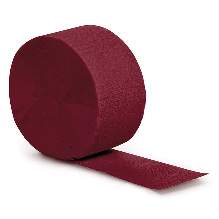 Burgundy Crepe Streamers 81 ft