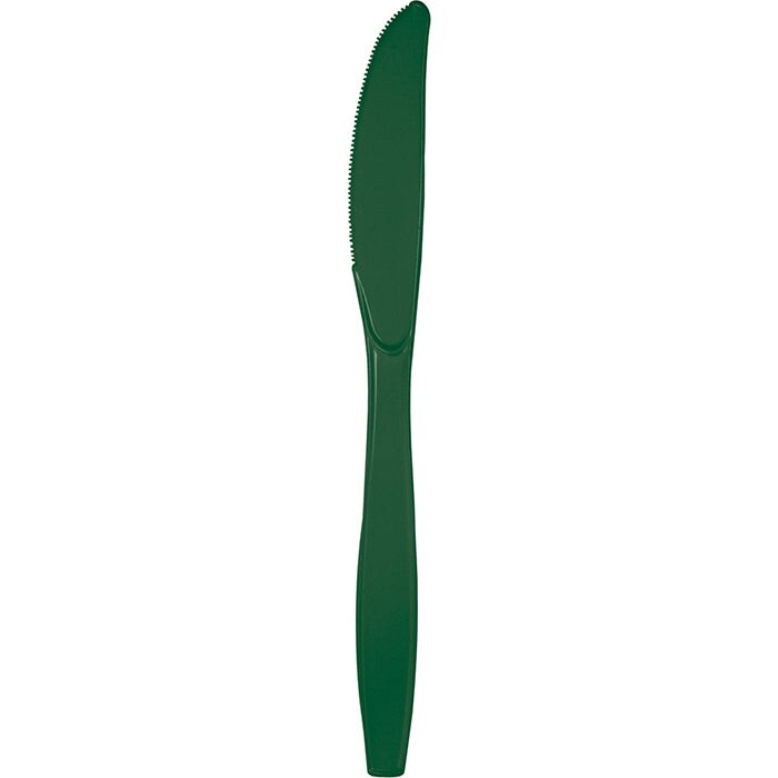 Hunter Green Plastic Knives (24/Pkg)