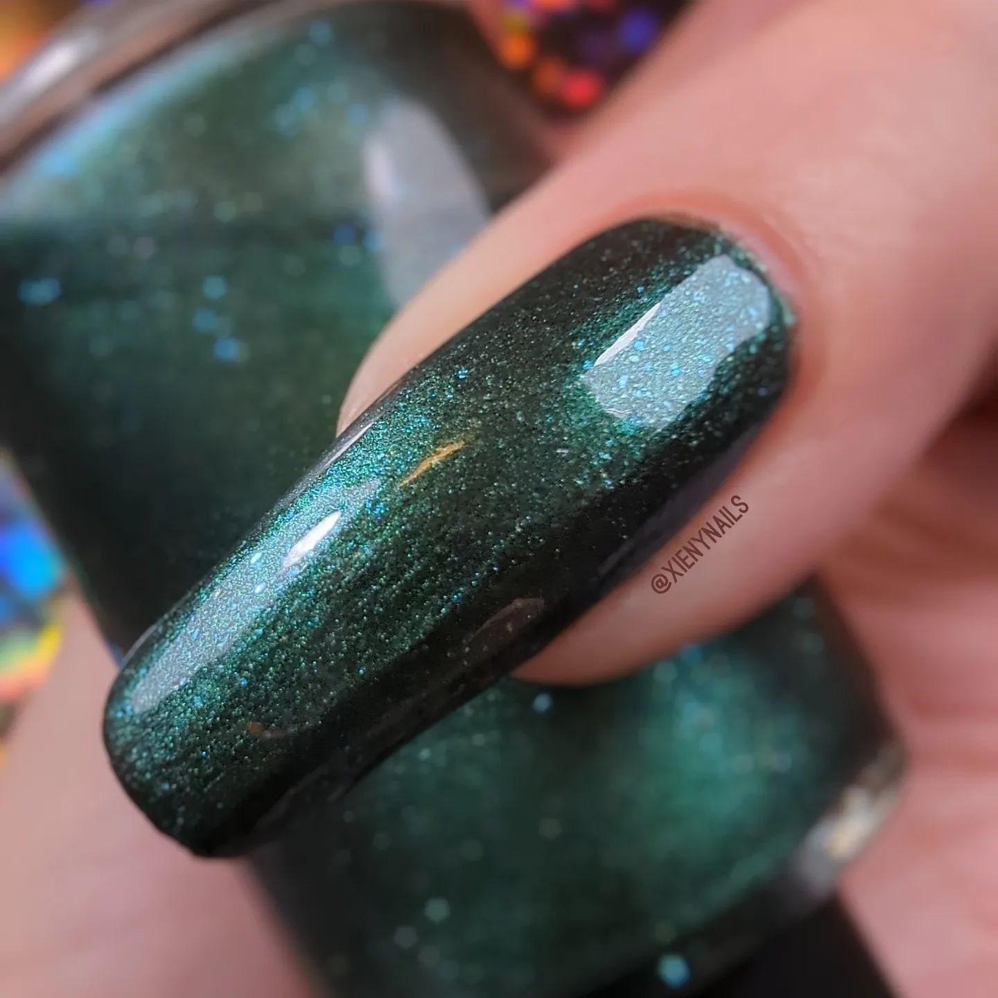 emerald green dress nail polish Fir Sure
