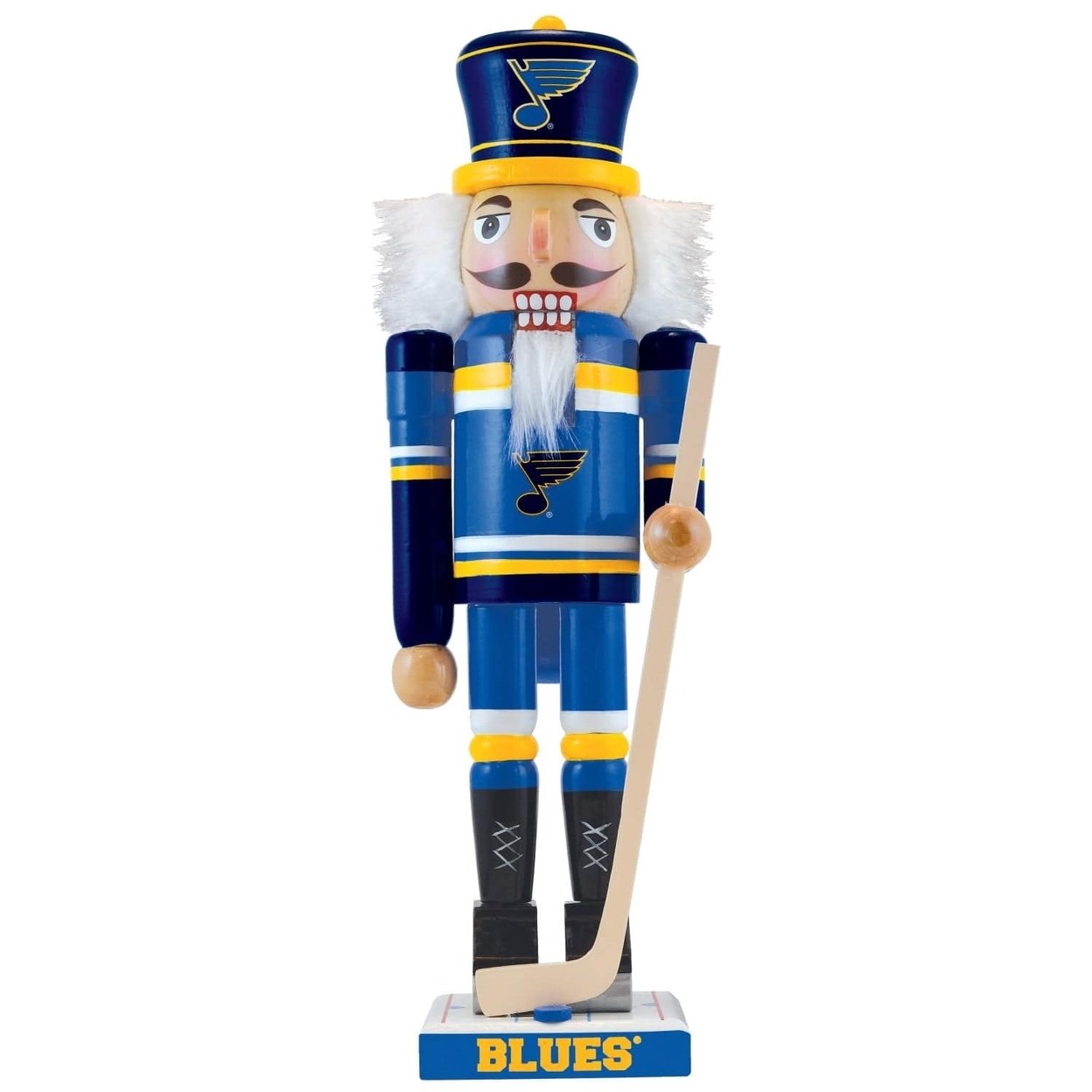 St. Louis Blues Nhl Collectible Nutcracker Wooden Hand-Crafted Team Decor