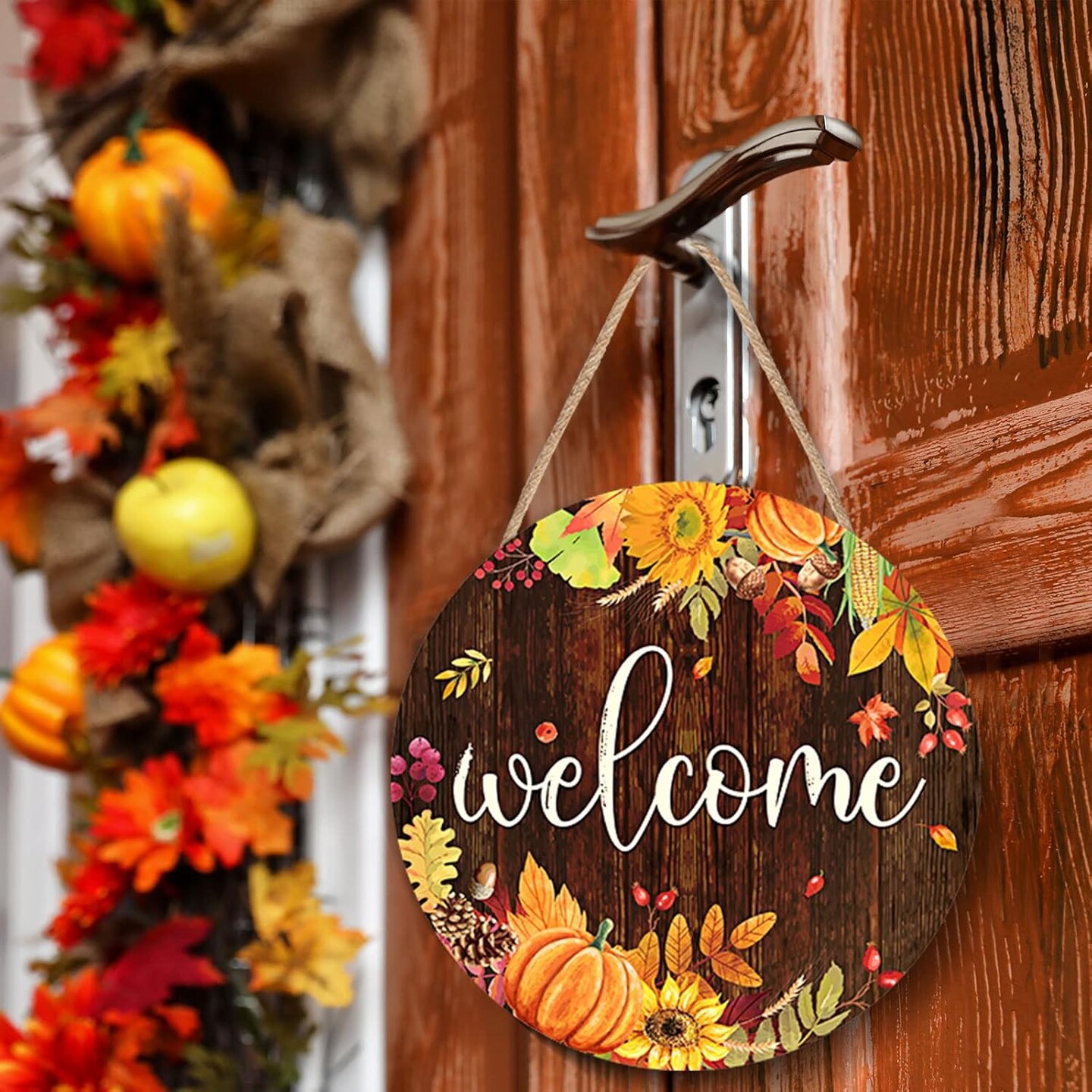 Fall Thanksgiving Welcome Door Sign